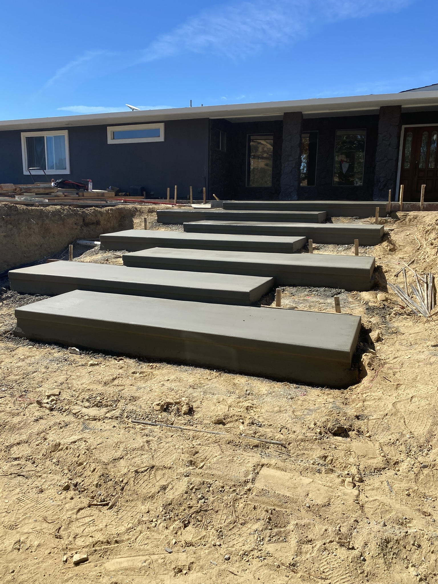 Concrete entry stairs by ECI