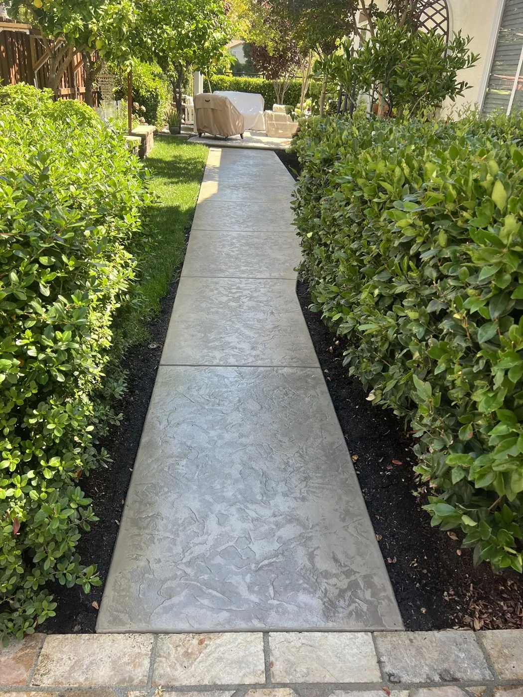 Stamped concrete walkway by ECI