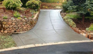 Concrete driveway